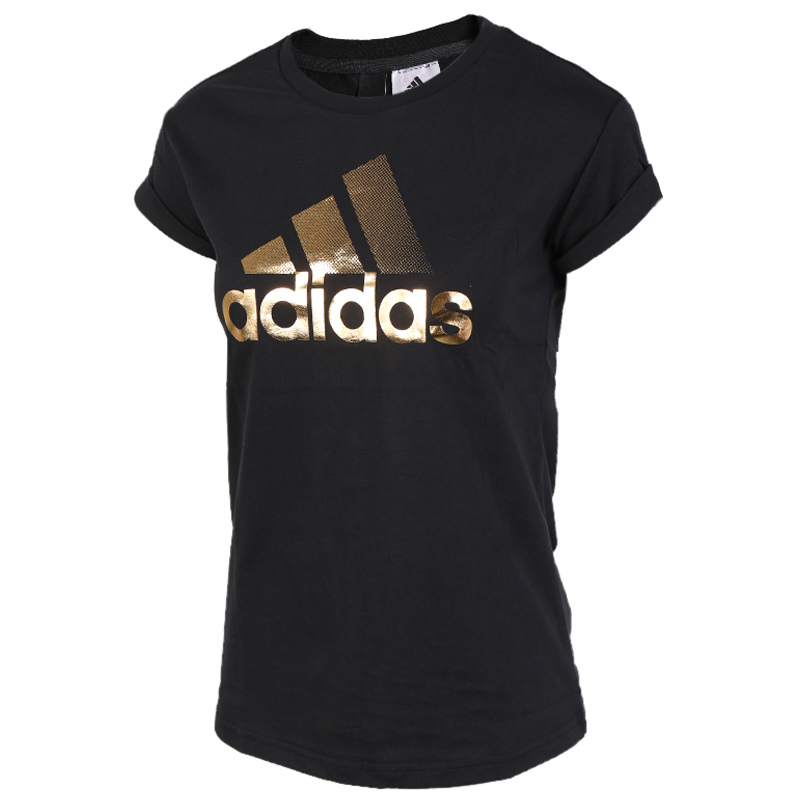 Adidas Adidas T Shirts Women's Black Crew Neck Moderate
