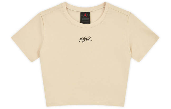 Nike Nike Crop Tops Women's Ecru Crew Neck Moderate