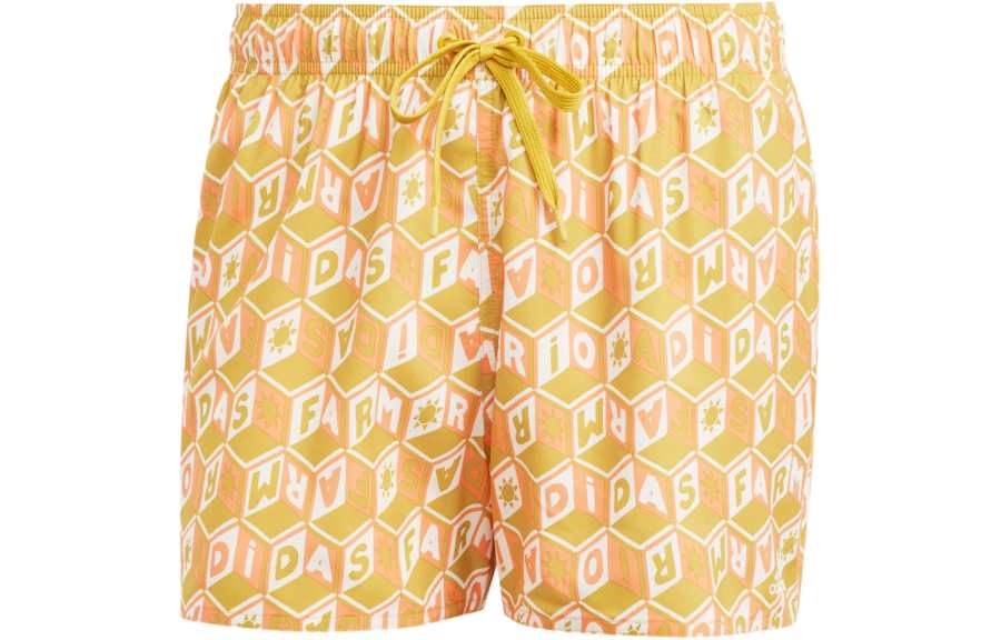Adidas Adidas Farm Rio 3 Stripes Clx Swim Shorts Swimming Shorts Men's Yellow