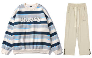 H2P Sweatshirt Sets Unisex Crew Neck Moderate