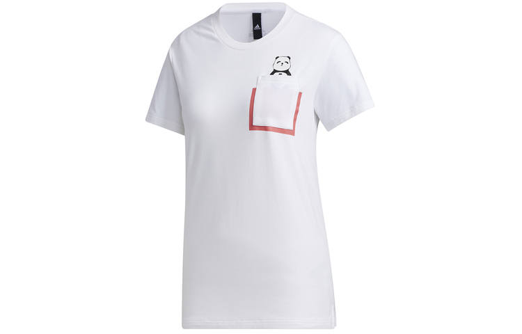 Adidas Adidas T Shirts Women's White Crew Neck Moderate Straight Fit
