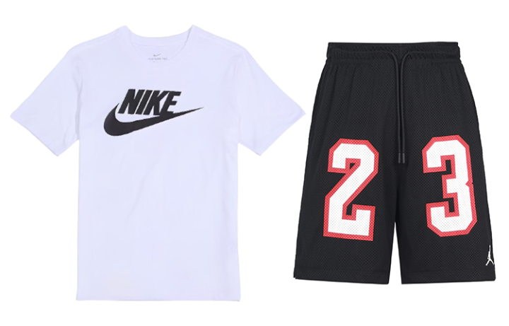 Nike Nike Casual Sportswear Men's White+Black Crew Neck Moderate
