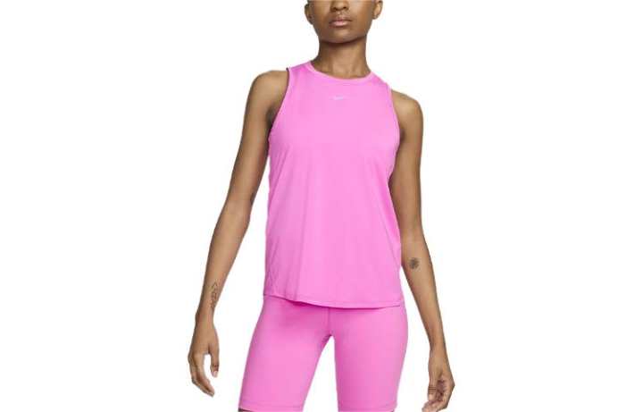 Nike Nike Tank Tops Women's Pink Crew Neck Moderate Straight Fit