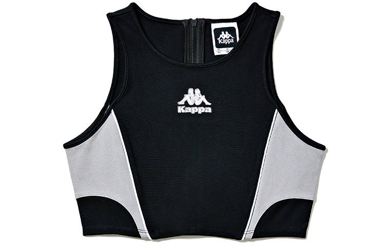 Kappa Tank Tops Women's Black 990 Crew Neck Moderate Racerback