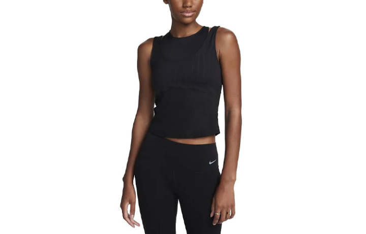 Nike Nike Tank Tops Women's Black Crew Neck Moderate Straight Fit
