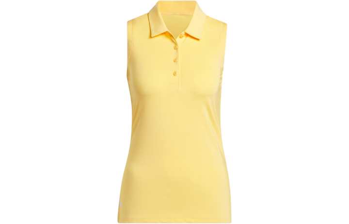 Adidas Adidas Women's Ultimate365 Solid Sleeveless Polo Shirt Semi Spark