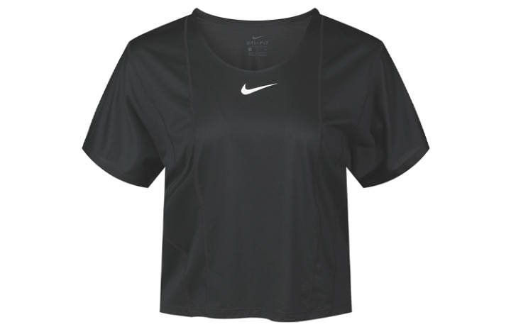Nike Nike T Shirts Women's Black Crew Neck Moderate Straight Fit