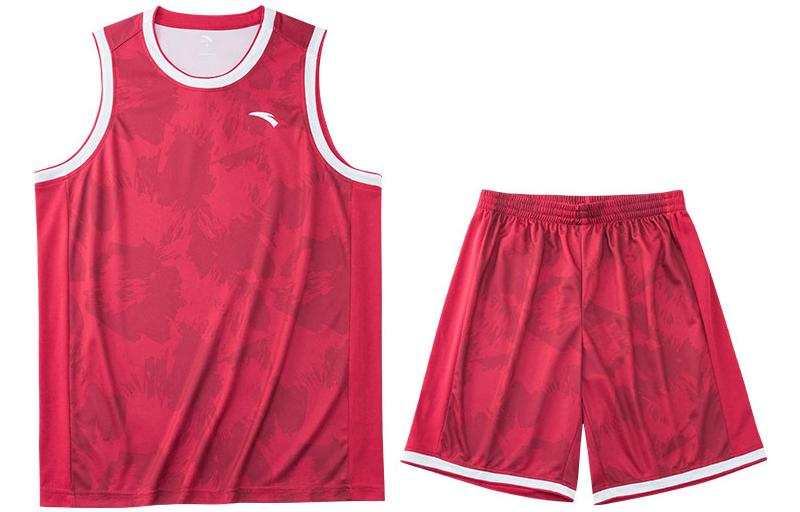 ANTA Basketball Suits Men's Red Moderate Straight Fit