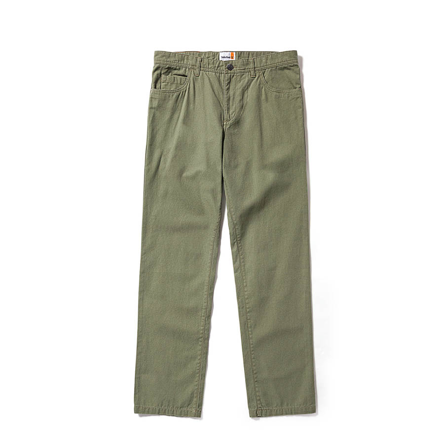 Timberland Casual Pants Men's Kassel Green Moderate Straight Fit Pants