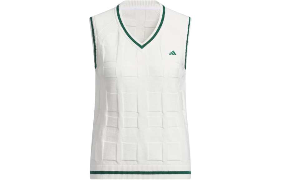 Adidas Adidas Tank Tops Women's White V Neck Moderate Straight Fit