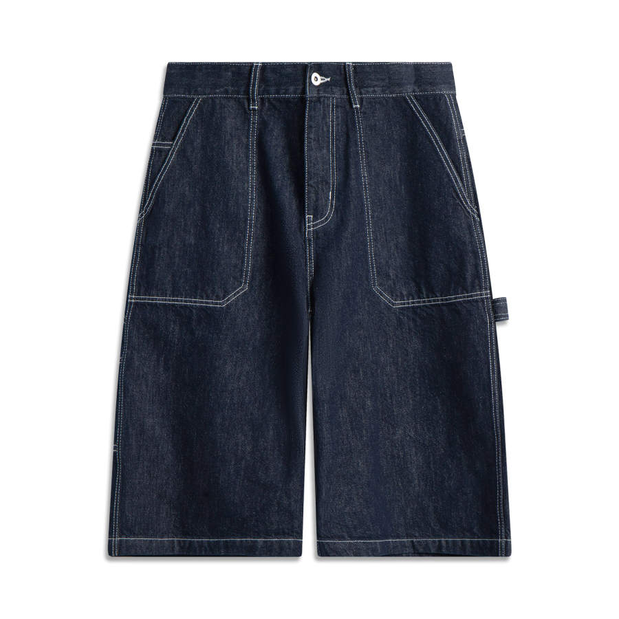 Li-Ning Li Ning Sports Life Collection Denim Shorts Men's Blue Cow