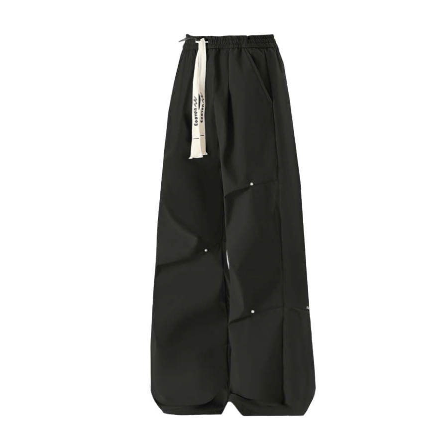 EOOVEN EOOVEN Casual Pants Unisex Moderate Wide Leg Pants