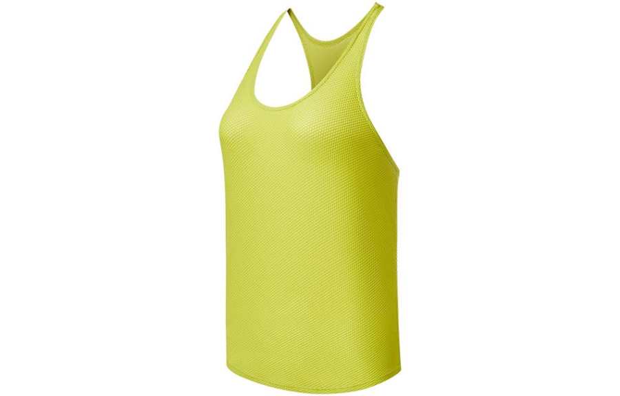 Saucony Tank Tops Women's Mustard Green Crew Neck Moderate Racerback