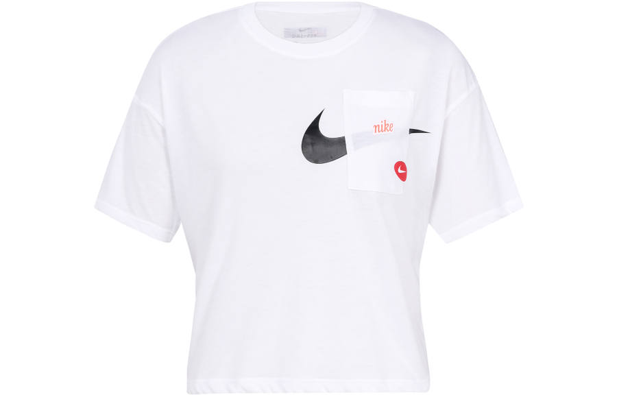 Nike Nike T Shirts Women's White Crew Neck Moderate Straight Fit