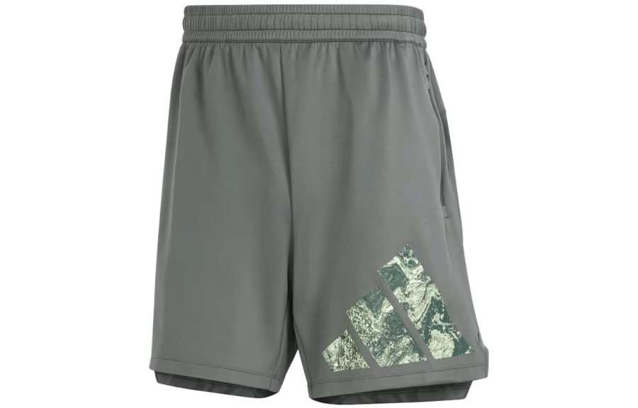 Adidas Adidas Workout Logo Knit Shorts Casual Shorts Men's Ivy