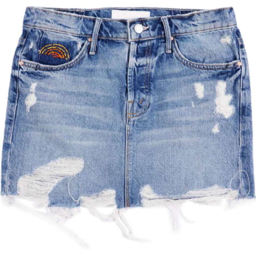 MOTHER Denim Short Skirts Women's Blue Moderate Short Other