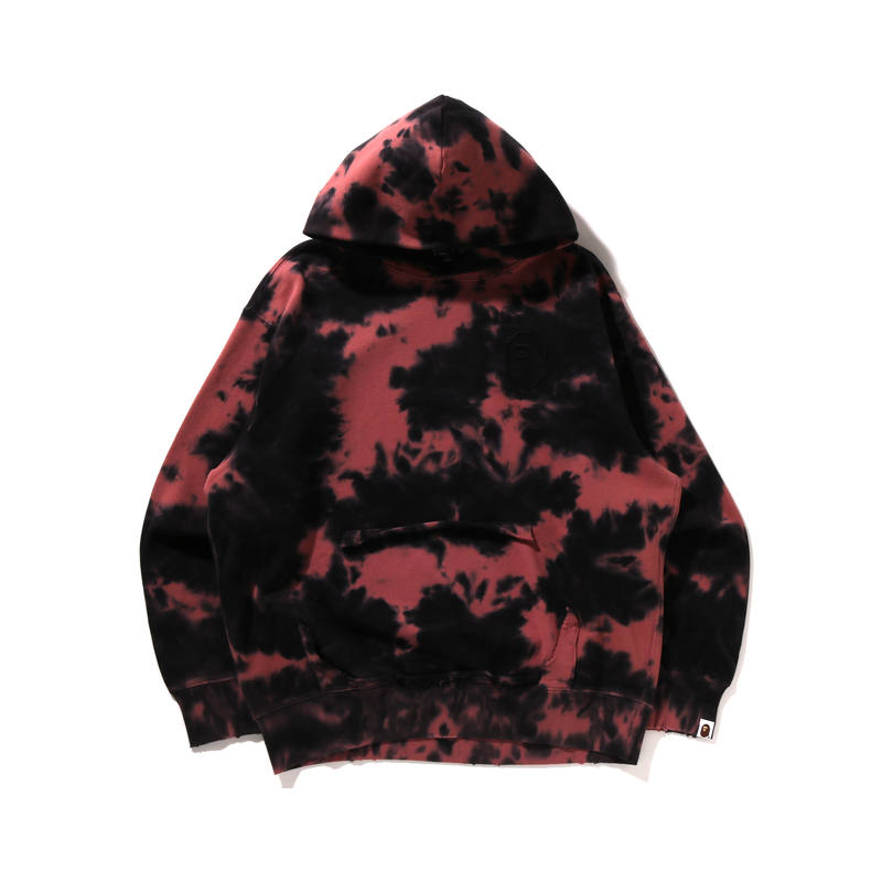 A BATHING APE Bape Destroyed Bleach Logo Relaxed Fit Pullover Hoodie