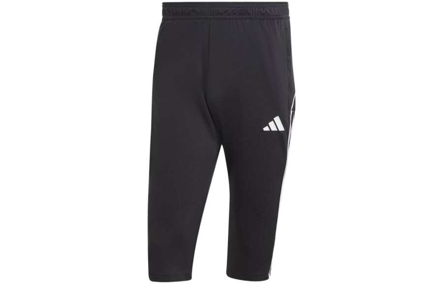 Adidas Adidas Soccer Bottoms Men's Black Moderate Straight Fit Pants