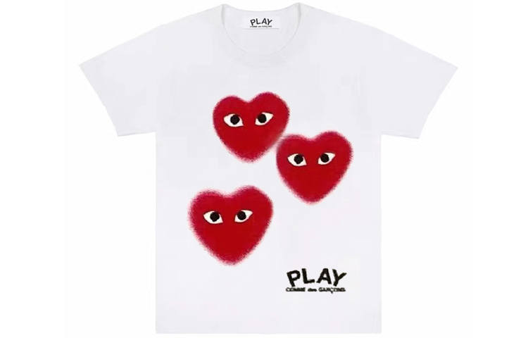 CDG Play T Shirts Women's Crew Neck Moderate