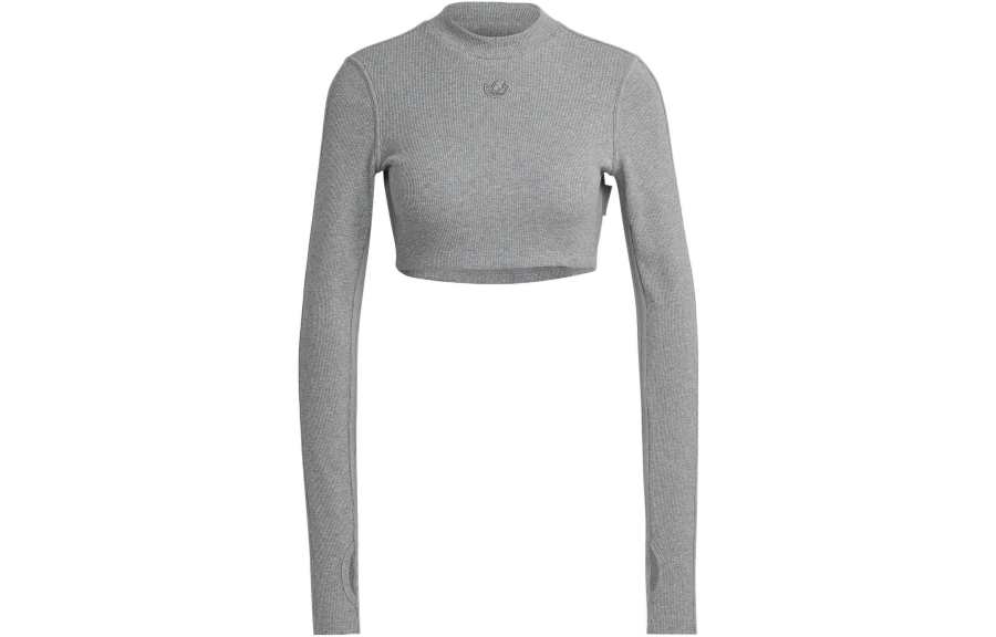 Adidas Originals x Blue Version Longsleeve Crop Top Women's Gray