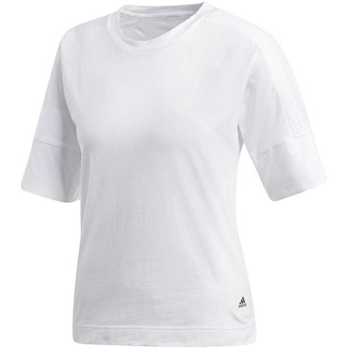 Adidas Adidas T Shirts Women's White Crew Neck Moderate
