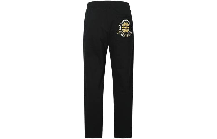 EVISU EVISU Casual Pants Men's Black Moderate Sweatpants