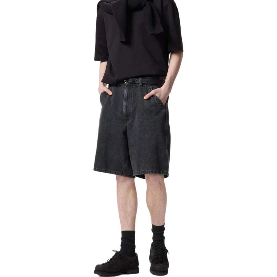 UNIQLO Denim Shorts Unisex Dark Gray