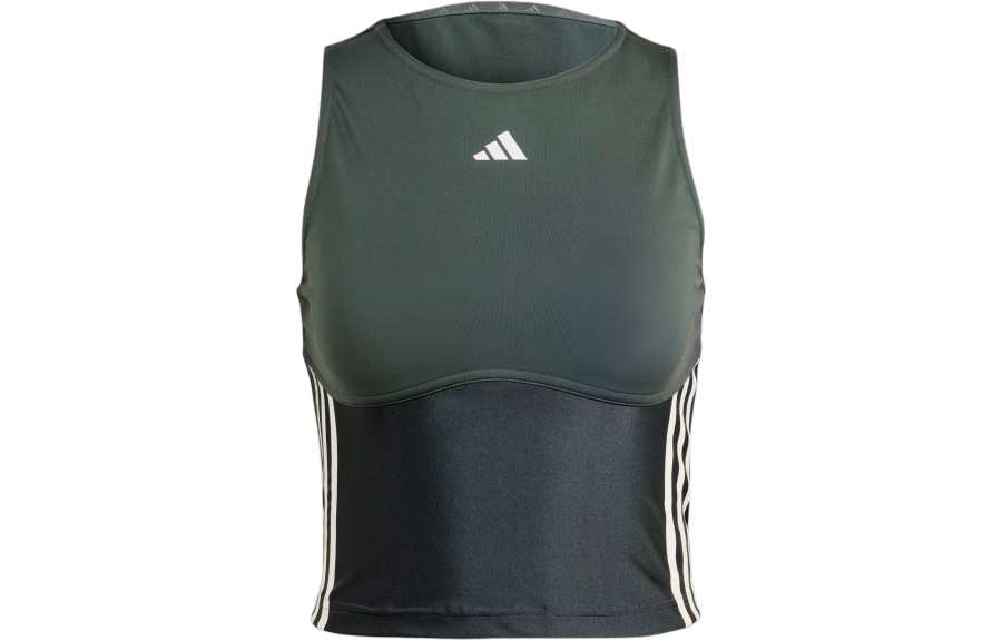 Adidas Adidas Hyperglam Shine Training Crop Tank Top Tank Top Women's Green