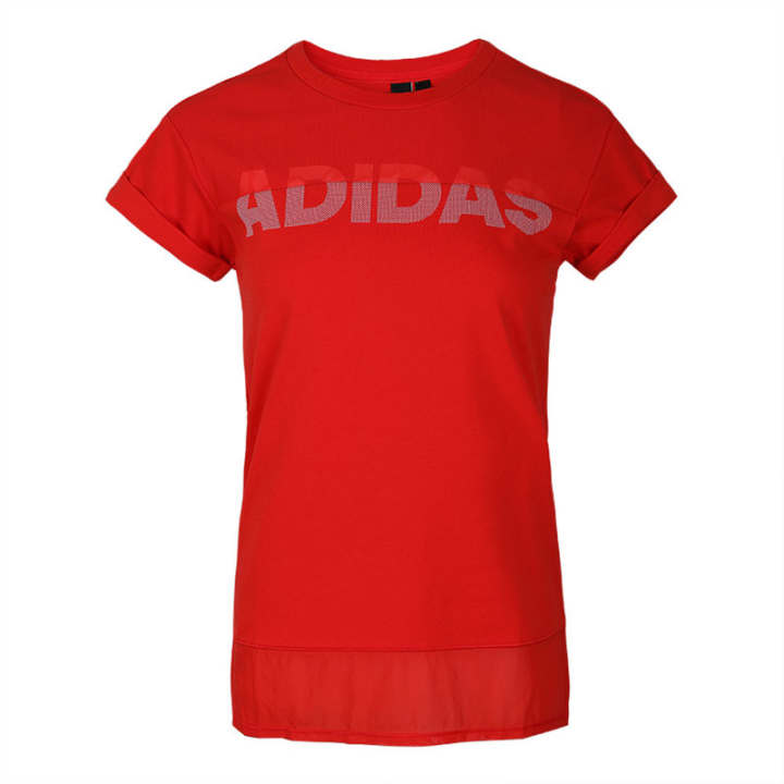 Adidas Adidas T Shirts Women's Red Crew Neck Moderate Other