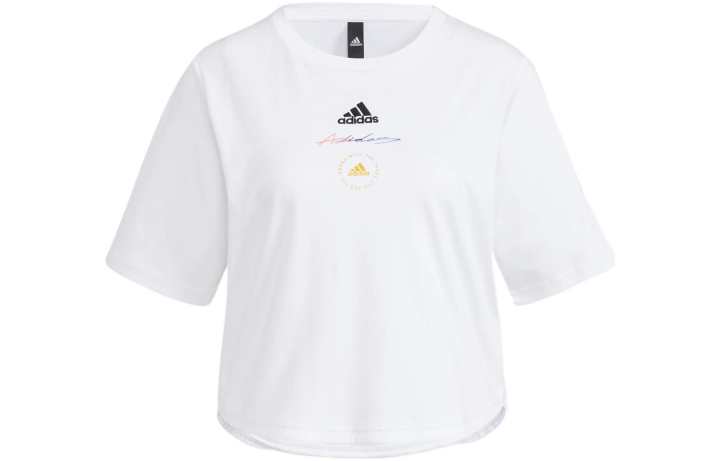 Adidas Adidas T Shirts Women's White Crew Neck Moderate