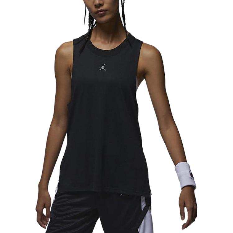 Jordan Jordan Tank Tops Women's Black Crew Neck Moderate Straight Fit