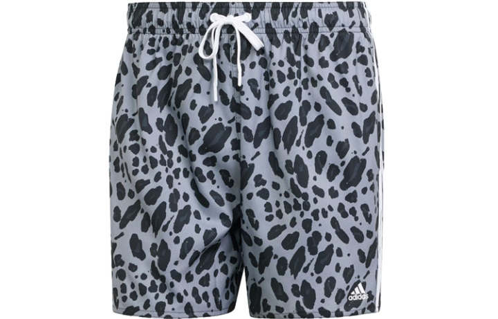 Adidas Adidas Free Shipping With AdiClub Essentials 3-Stripes Animal-Print Clx Swim Shorts