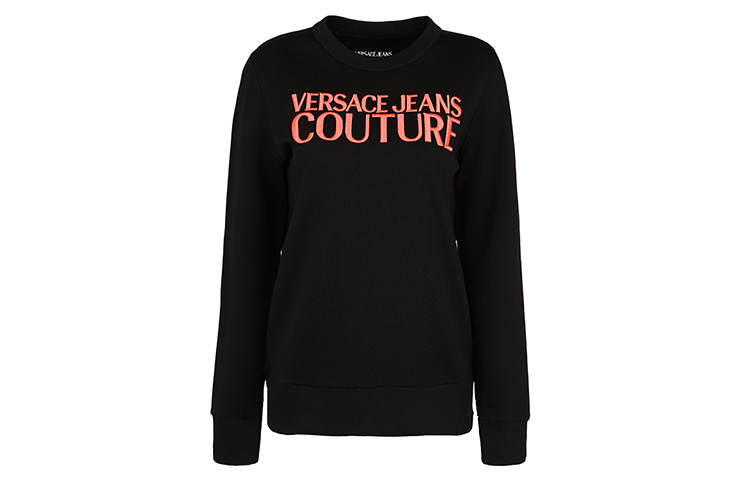 VERSACE JEANS COUTURE Sweatshirts Women's Black Crew Neck