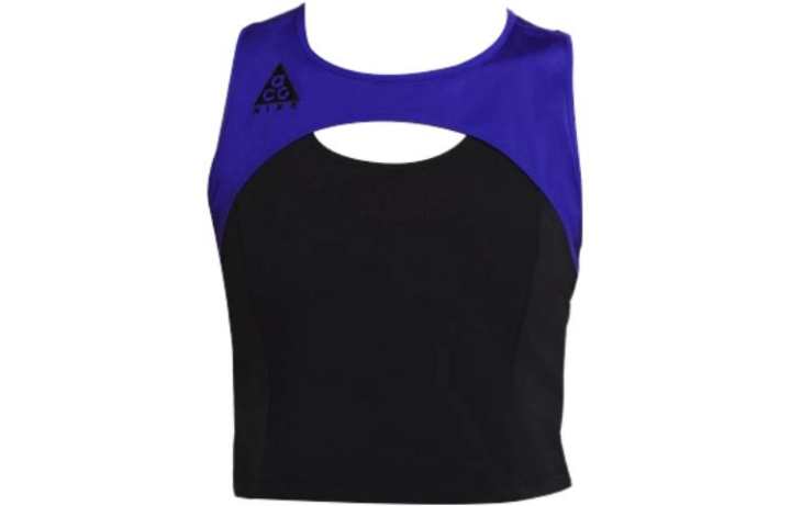 Nike Nike Tank Tops Women's Black Purple Crew Neck Moderate Other
