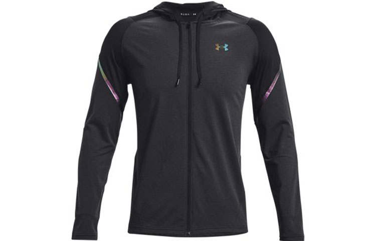 Under Armour Mens RUSH HeatGear Full-Zip Hoodie Black
