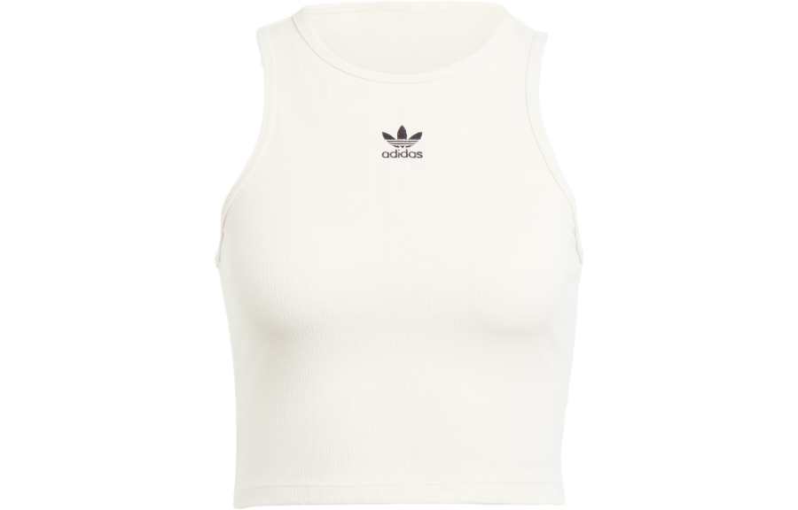 Adidas Originals ESSENTIALS Tank Tops Women's Ecru Crew Neck Moderate Other