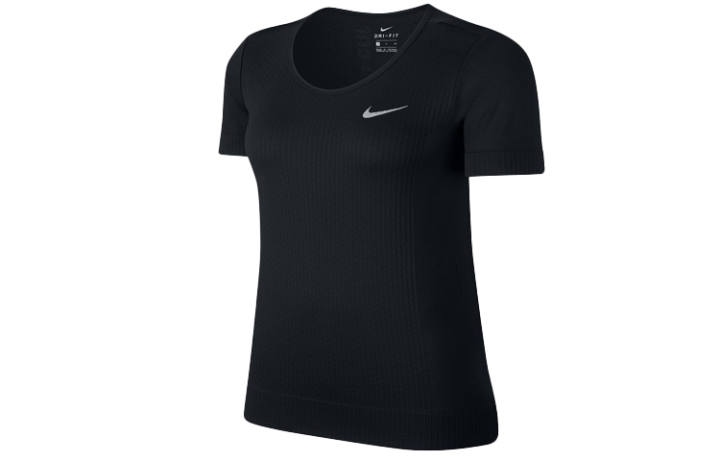Nike Nike T Shirts Women's Black Crew Neck Moderate Straight Fit