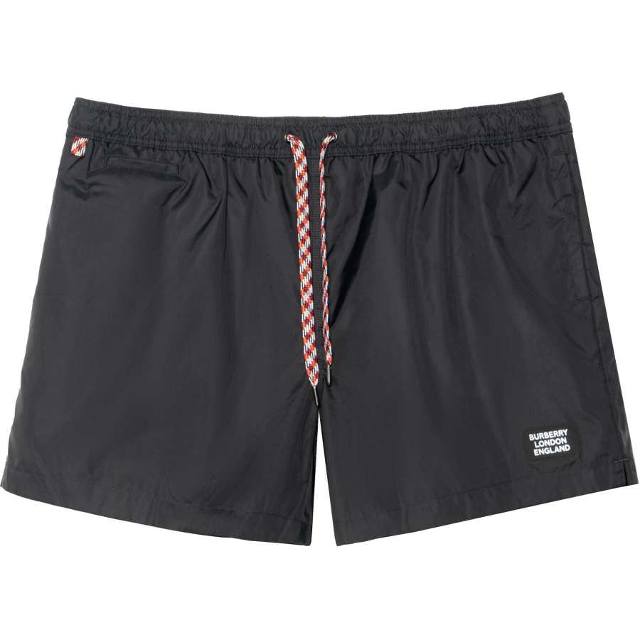 Burberry Men SS23 Solid Color Drawstring Tie Casual Shorts Black