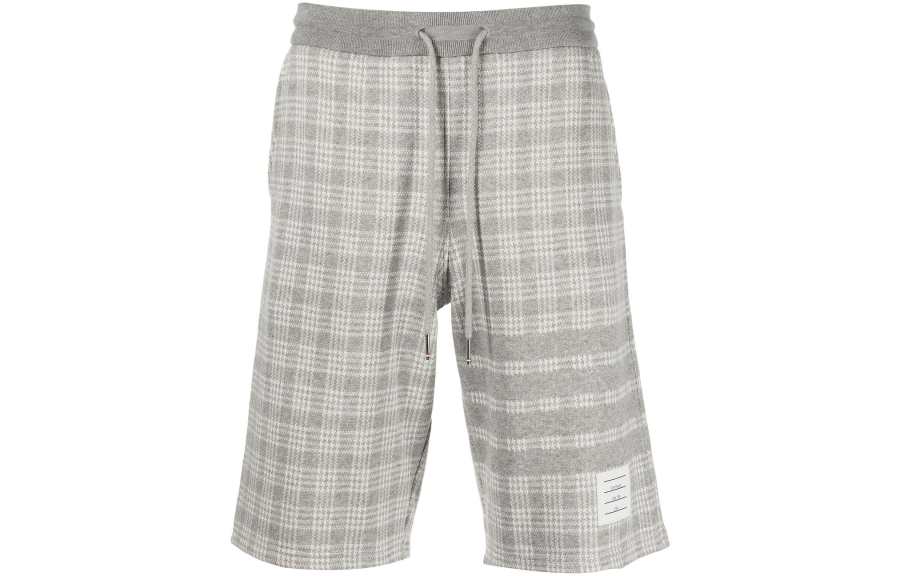 THOM BROWNE THOM BROWNE 4-Bar Striped Checked Shorts