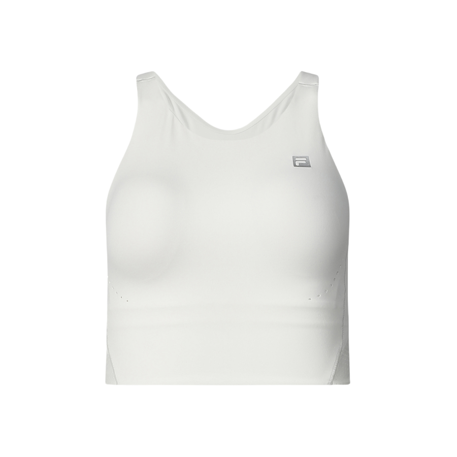FILA Tank Tops Women's Starlight White Boat Neck Moderate Racerback