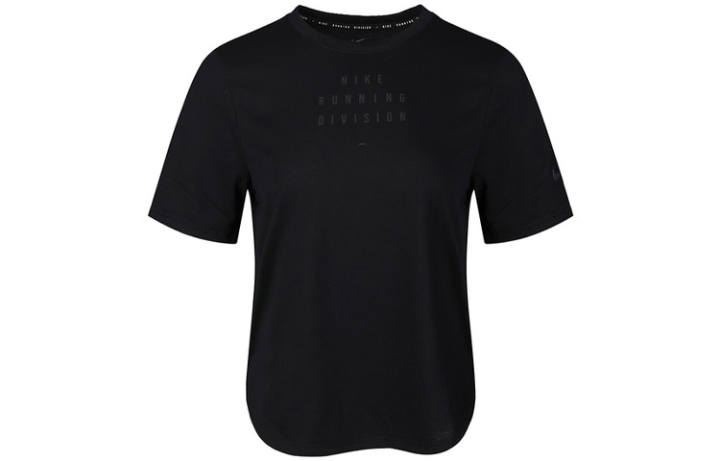 Nike Nike T Shirts Women's Black Crew Neck Moderate Straight Fit