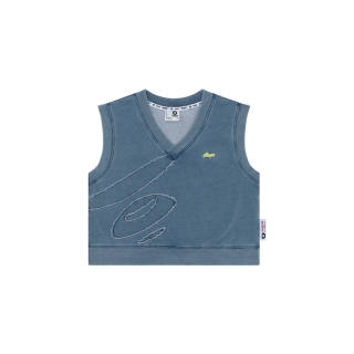 Aape Tank Tops Women's Blue BLL V Neck Moderate Other