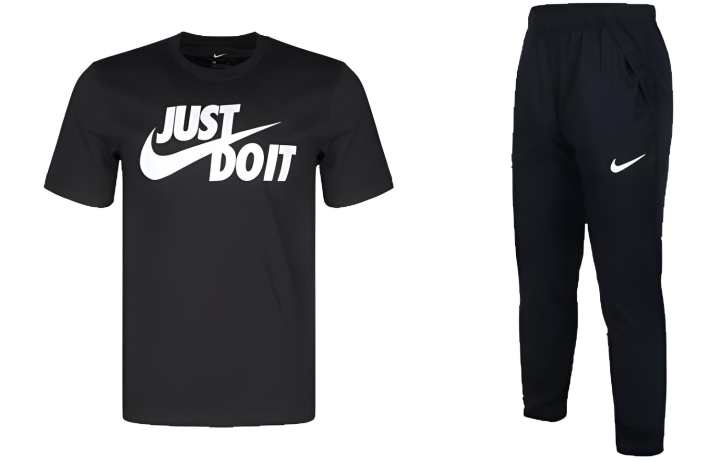 Nike Nike Casual Sportswear Men's Black Crew Neck Thin