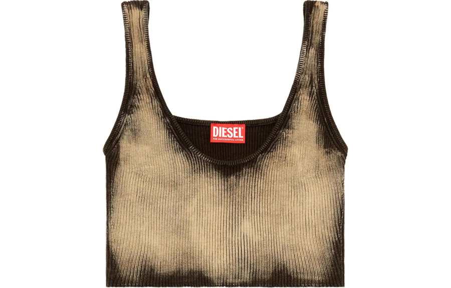 DIESEL DIESEL M Deidra Logo Plaque Ribbed Top