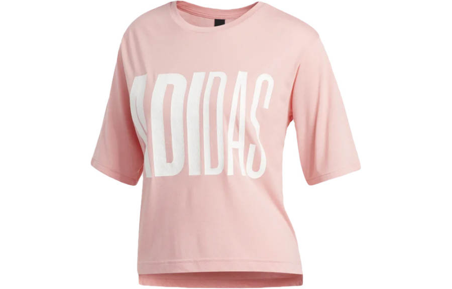 Adidas Adidas T Shirts Women's Pink Crew Neck Moderate
