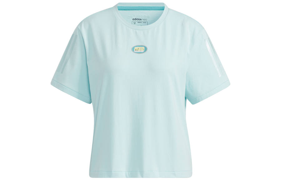 Adidas Neo T Shirts Women's Emerald Crew Neck Moderate