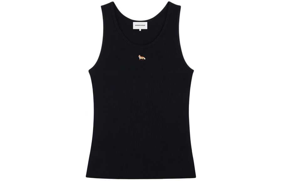 Maison Kitsune Maison Kitsuné Fox Motif Sleeveless Ribbed Tank Top