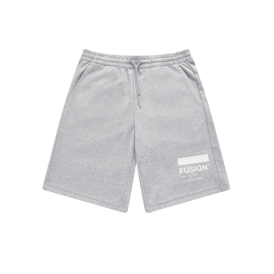 FILA FUSION Casual Shorts Unisex Light Gray Moderate