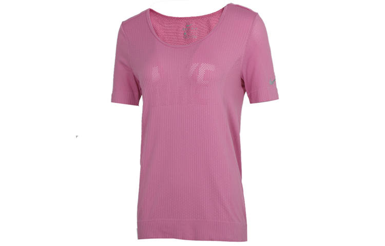 Nike Nike T Shirts Women's Pink Crew Neck Thin Straight Fit