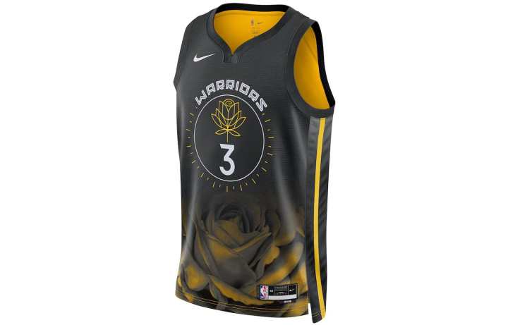 Nike Nike Basketball Jersey Unisex Black Gold